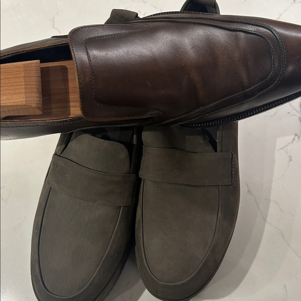Eileen Fisher Woman’s Grey suede Slip-On Loafers new never worn - Picture 2 of 7